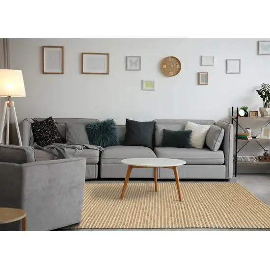 Beige Hand Woven Area Rug Photo 6