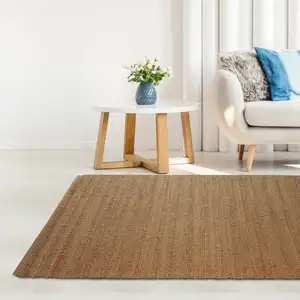 Photo of Beige Hand Woven Non Skid Area Rug