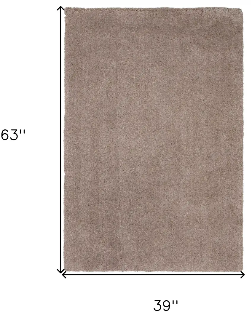 Beige Heather Indoor Shag Rug Photo 6