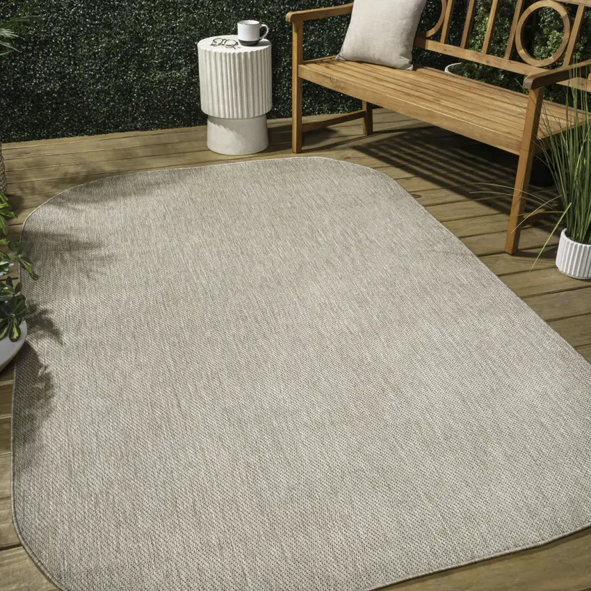 Beige Indoor Outdoor Area Rug Photo 8