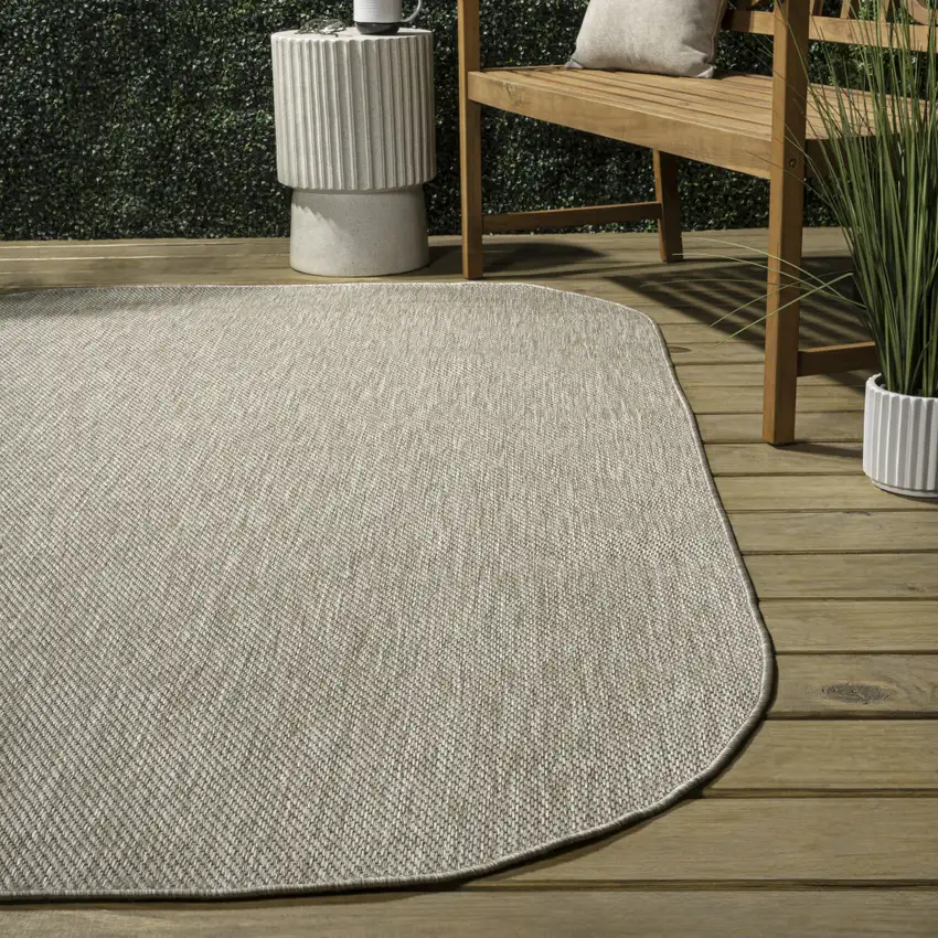 Beige Indoor Outdoor Area Rug Photo 7