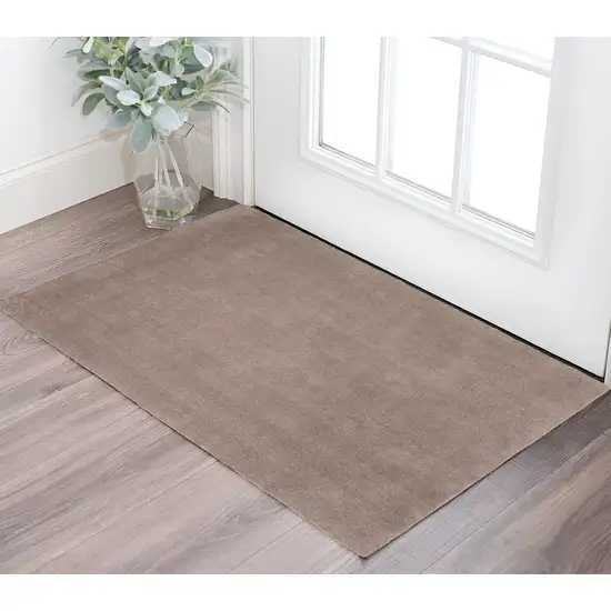 Beige Indoor Shag Rug Photo 1