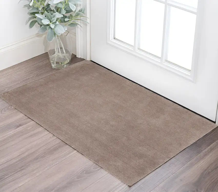 Beige Indoor Shag Rug Photo 1
