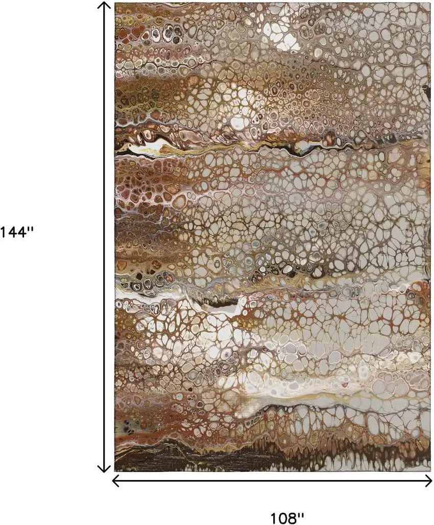 Beige Ivory And Black Abstract Washable Indoor Outdoor Area Rug Photo 3