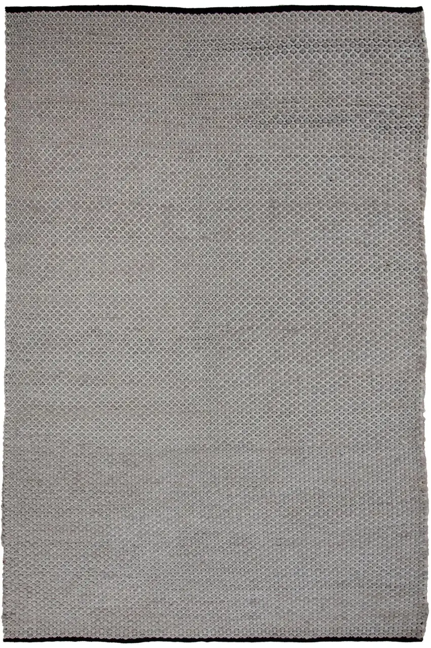 Beige Ivory And Black Geometric Hand Woven Area Rug With UV Protection Photo 2