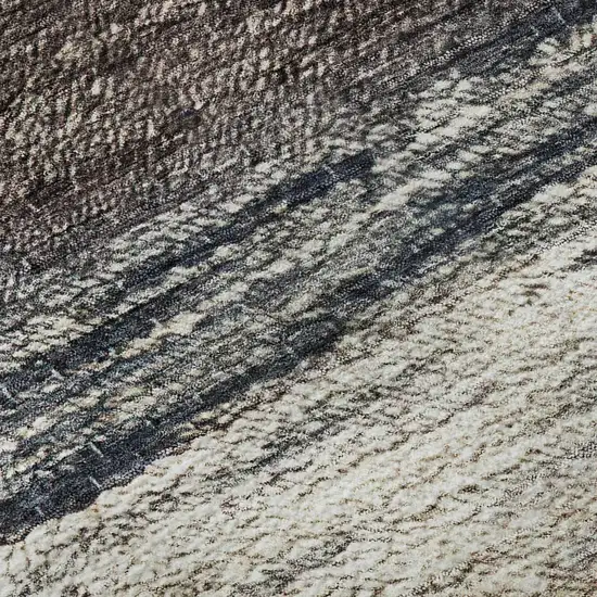 Beige Ivory And Blue Ombre Washable Area Rug With UV Protection Photo 9