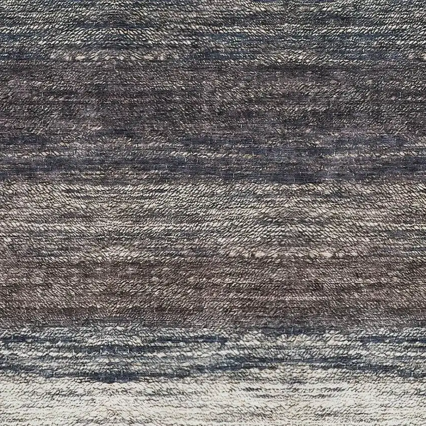 Beige Ivory And Blue Ombre Washable Area Rug With UV Protection Photo 3