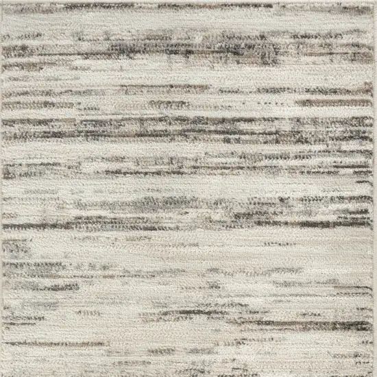 Beige Ivory And Brown Abstract Distressed Area Rug Photo 8