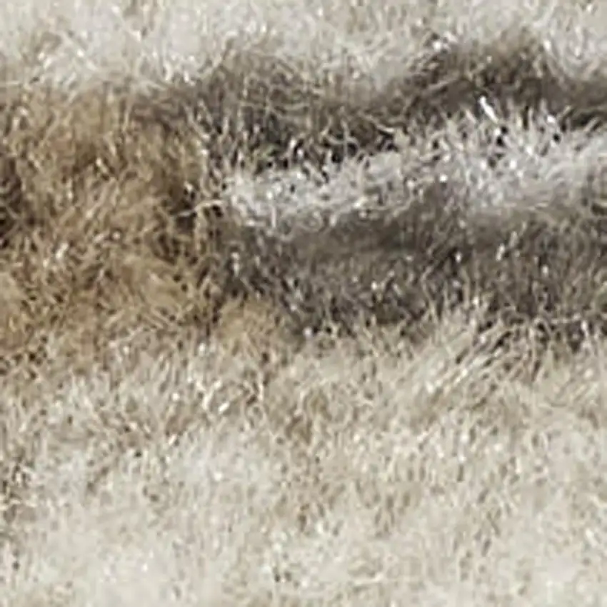 Beige Ivory And Brown Abstract Distressed Area Rug Photo 3