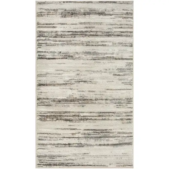 Beige Ivory And Brown Abstract Distressed Area Rug Photo 7