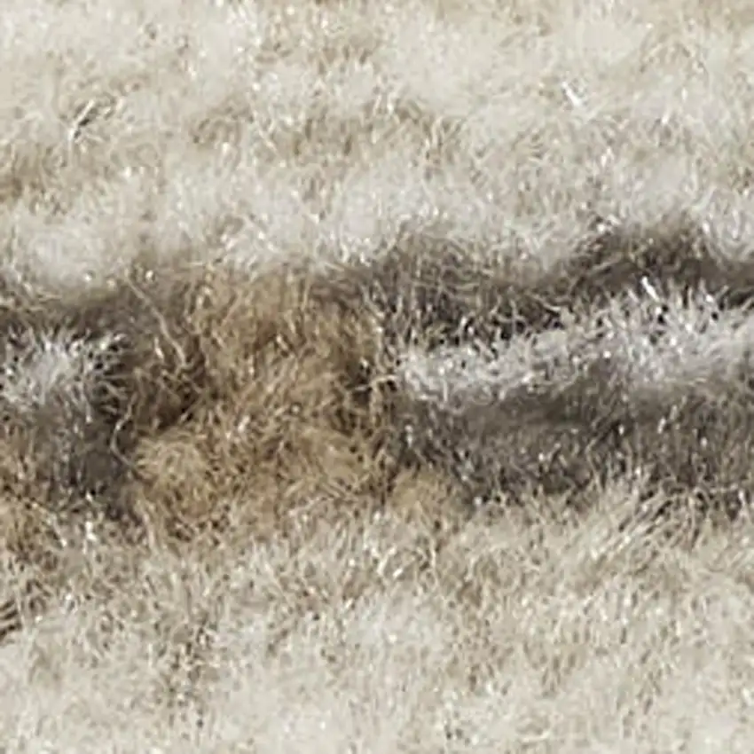 Beige Ivory And Brown Abstract Distressed Area Rug Photo 4