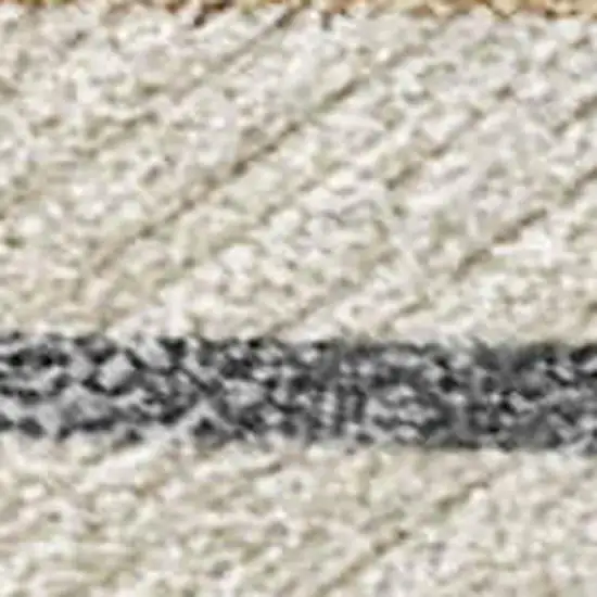 Beige Ivory And Brown Striped Washable Indoor Outdoor Area Rug Photo 2