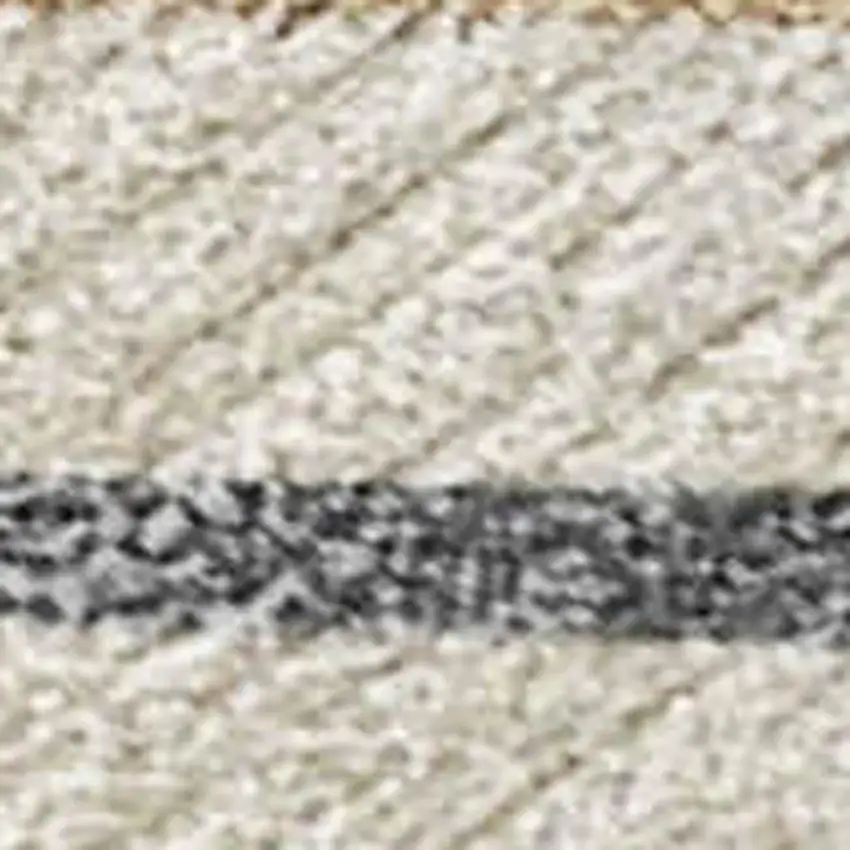 Beige Ivory And Brown Striped Washable Indoor Outdoor Area Rug Photo 2