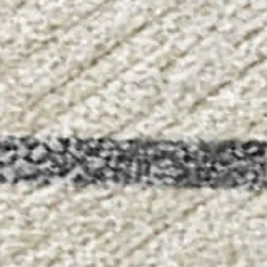 Beige Ivory And Brown Striped Washable Indoor Outdoor Area Rug Photo 2