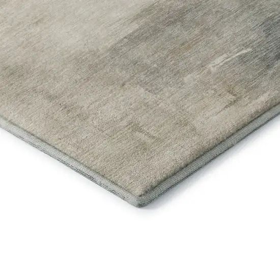 Beige Ivory And Gray Abstract Washable Area Rug With UV Protection Photo 7