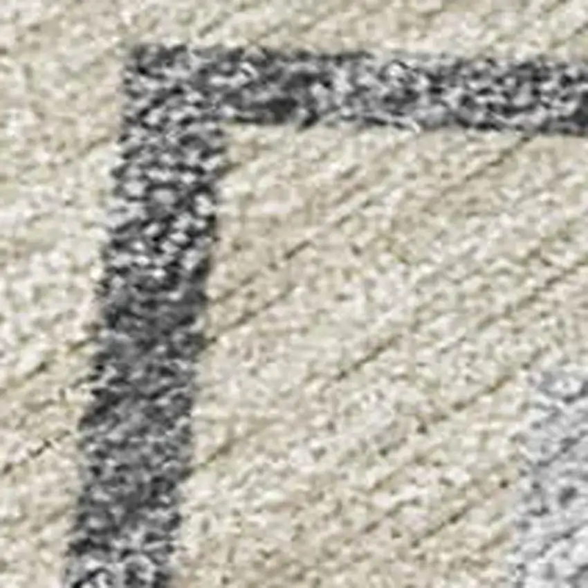 Beige Ivory And Gray Geometric Washable Indoor Outdoor Area Rug Photo 2