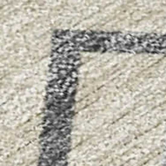 Beige Ivory And Gray Geometric Washable Indoor Outdoor Area Rug Photo 2