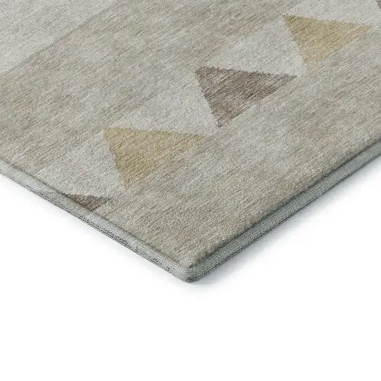 Beige Ivory And Tan Southwestern Washable Area Rug With UV Protection Photo 7