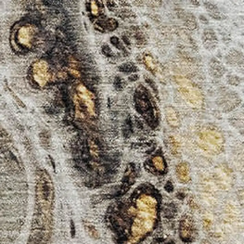 Beige Ivory And Taupe Abstract Washable Area Rug With UV Protection Photo 3