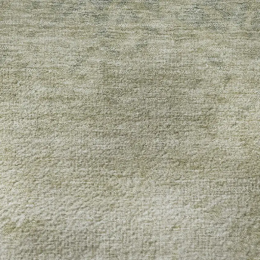 Beige Ivory And Taupe Damask Washable Area Rug With UV Protection Photo 8