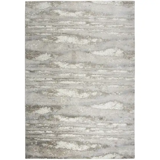 Beige Ivory Light Brown And Light Gray Abstract Area Rug Photo 2