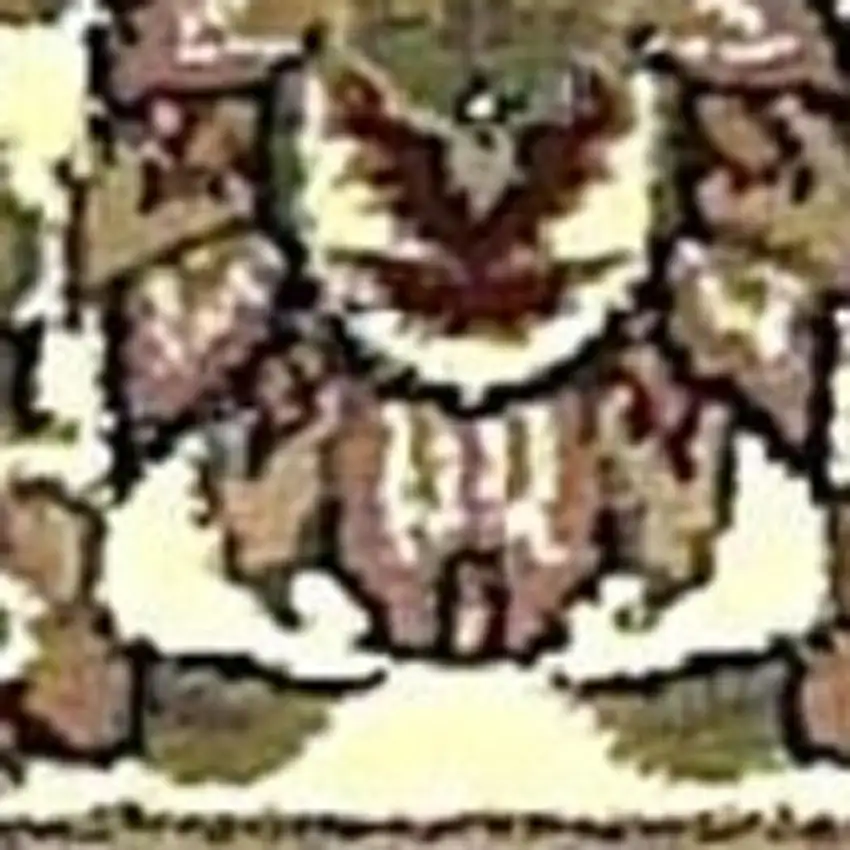 Beige And Ivory Floral Medallion Area Rug Photo 6