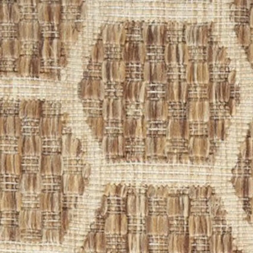 Beige Ivory and Gray Abstract Non Skid Area Rug Photo 3
