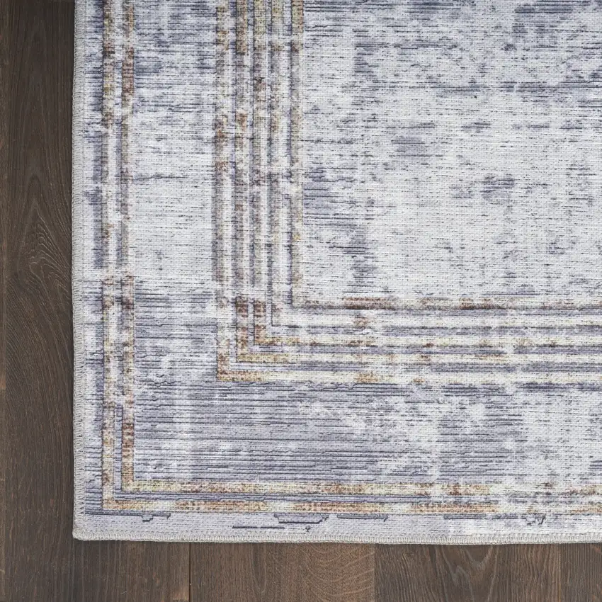 Beige Ivory and Gray Power Loom Area Rug Photo 7