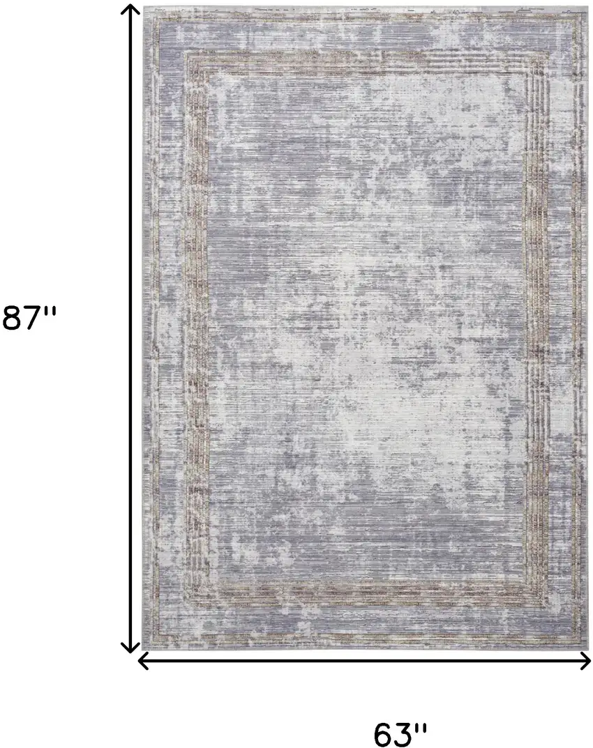 Beige Ivory and Gray Power Loom Area Rug Photo 3