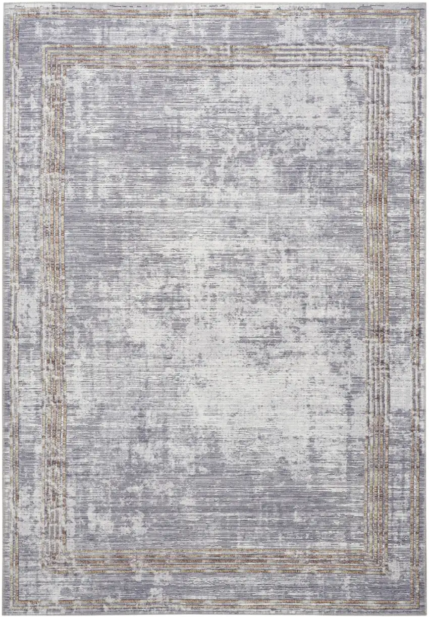 Beige Ivory and Gray Power Loom Area Rug Photo 2
