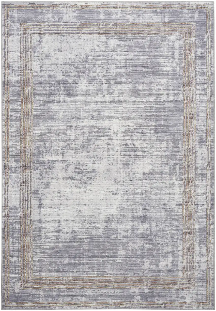 Beige Ivory and Gray Power Loom Area Rug Photo 6