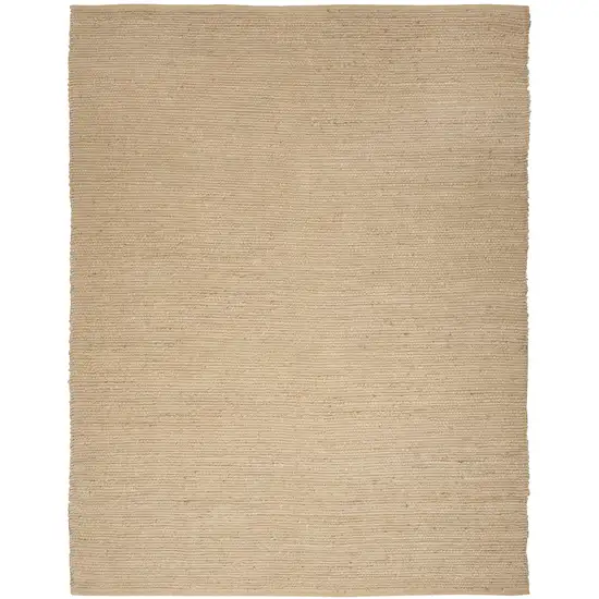 Beige Jute Hand Woven Area Rug Photo 5