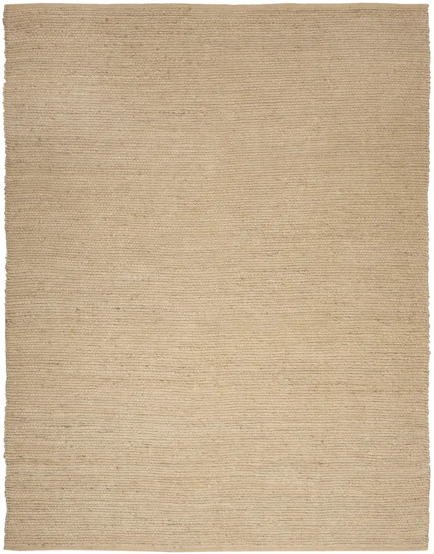 Beige Jute Hand Woven Area Rug Photo 5