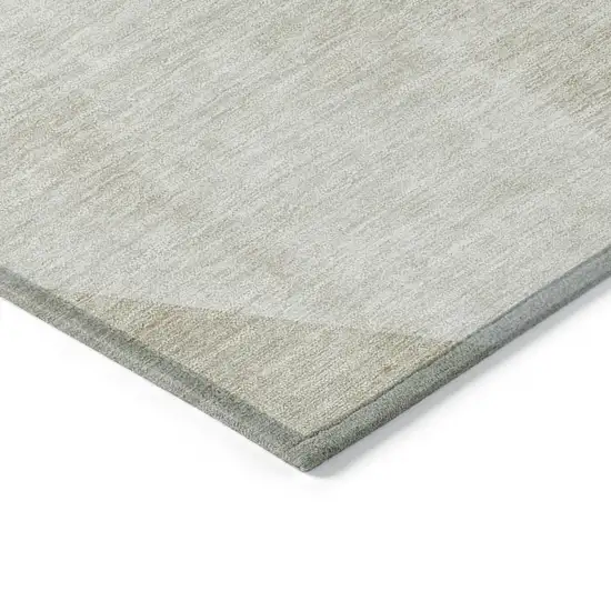 Beige Khaki And Taupe Abstract Washable Indoor Outdoor Area Rug Photo 4