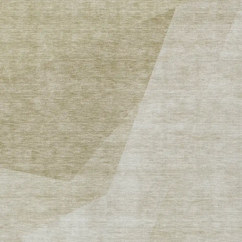 Beige Khaki And Taupe Abstract Washable Indoor Outdoor Area Rug Photo 5