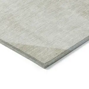 Photo of Beige Khaki And Taupe Abstract Washable Indoor Outdoor Area Rug