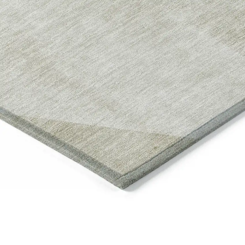 Beige Khaki And Taupe Abstract Washable Indoor Outdoor Area Rug Photo 4