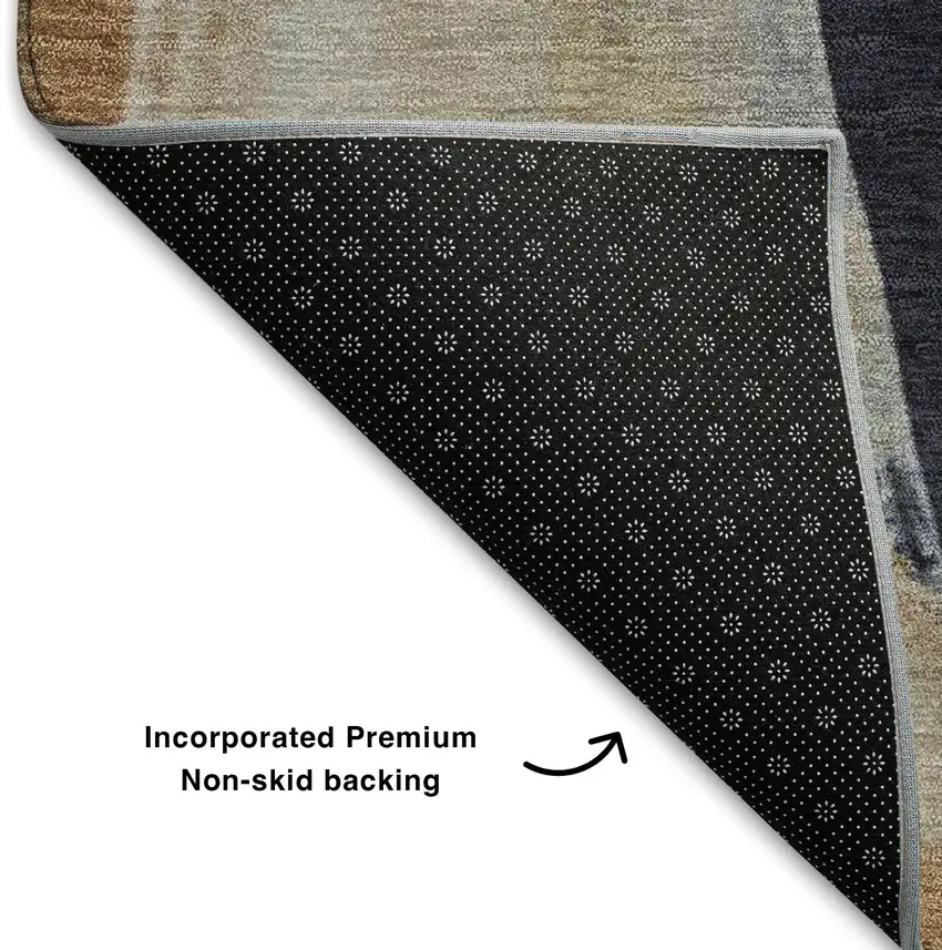 Beige Lavender And Ivory Abstract Washable Area Rug With UV Protection Photo 8