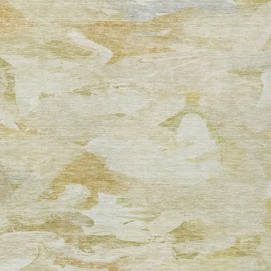 Beige Light Green And Brown Abstract Washable Indoor Outdoor Area Rug Photo 5