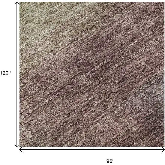 Beige Mauve And Brown Abstract Washable Area Rug With UV Protection Photo 9