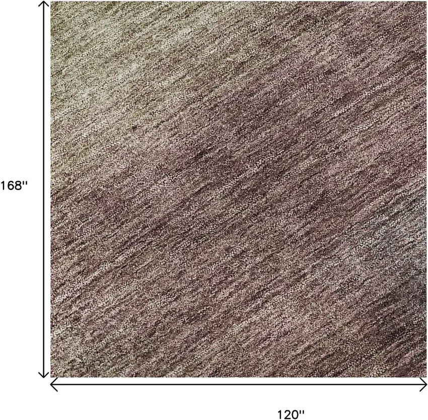 Beige Mauve And Brown Abstract Washable Area Rug With UV Protection Photo 9