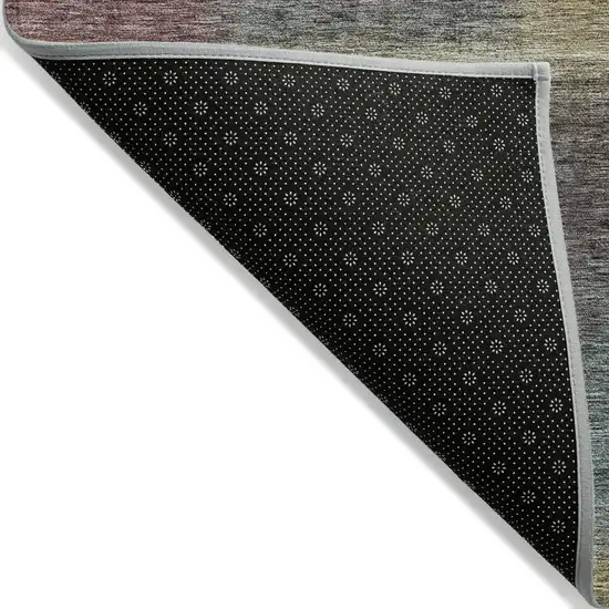 Beige Mauve And Brown Abstract Washable Indoor Outdoor Area Rug Photo 2