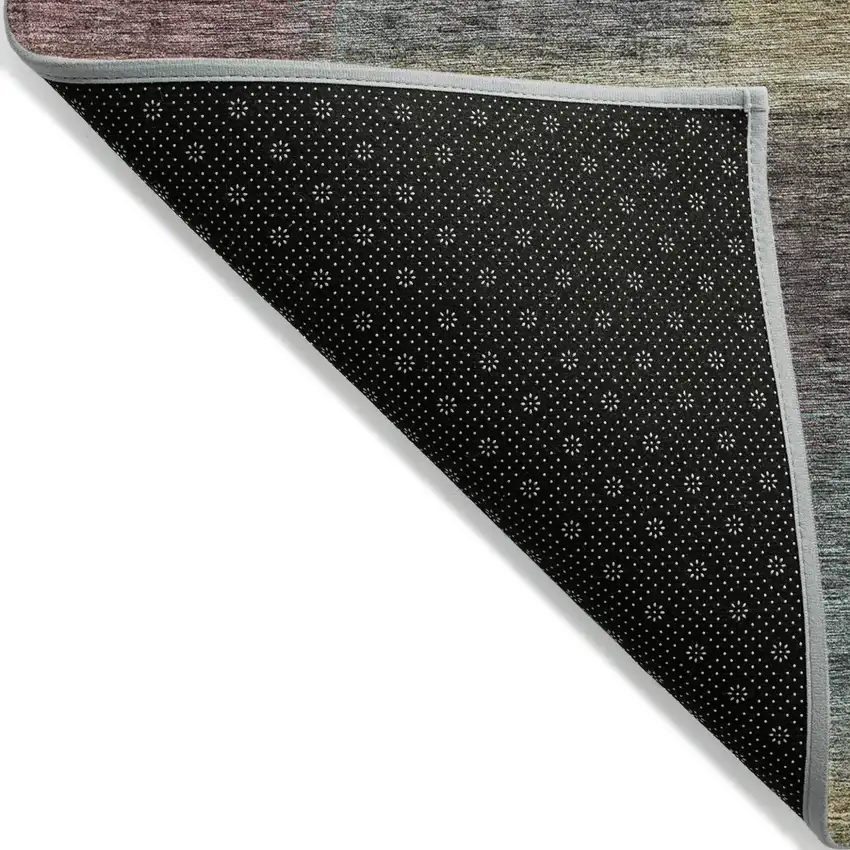 Beige Mauve And Brown Abstract Washable Indoor Outdoor Area Rug Photo 2