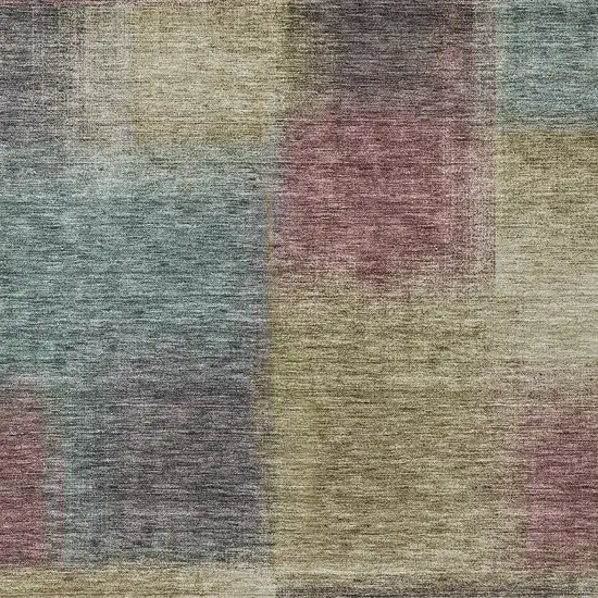 Beige Mauve And Brown Abstract Washable Indoor Outdoor Area Rug Photo 4