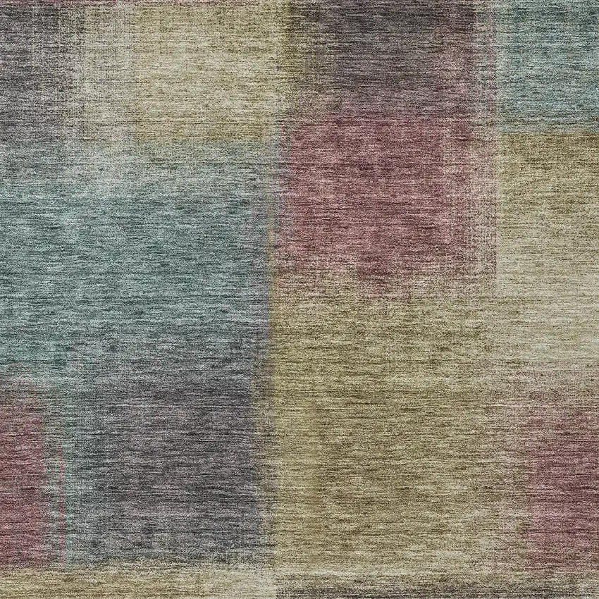 Beige Mauve And Brown Abstract Washable Indoor Outdoor Area Rug Photo 4