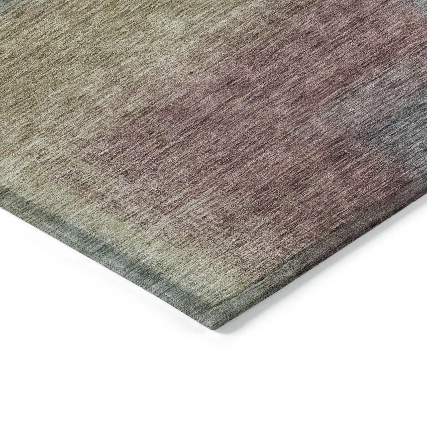Beige Mauve And Brown Abstract Washable Indoor Outdoor Area Rug Photo 3