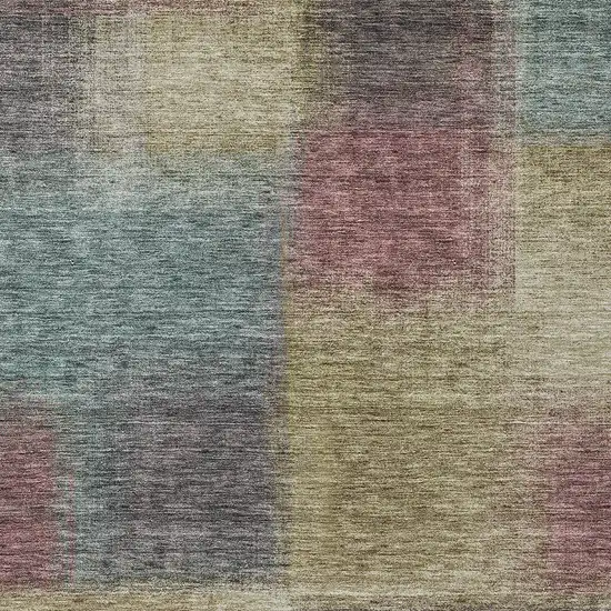 Beige Mauve And Brown Abstract Washable Indoor Outdoor Area Rug Photo 4