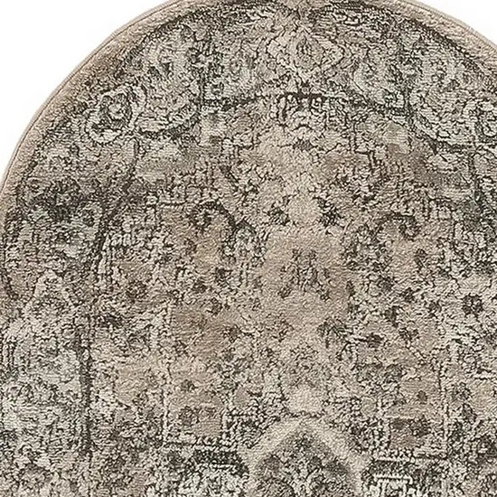 Beige Medallion Power Loom Area Rug Photo 1