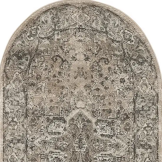 Beige Medallion Power Loom Area Rug Photo 7