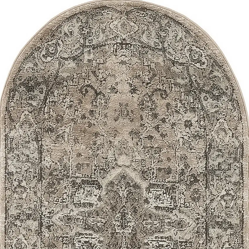 Beige Medallion Power Loom Area Rug Photo 7